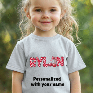 Personalized Cherry Name Kids T-Shirt